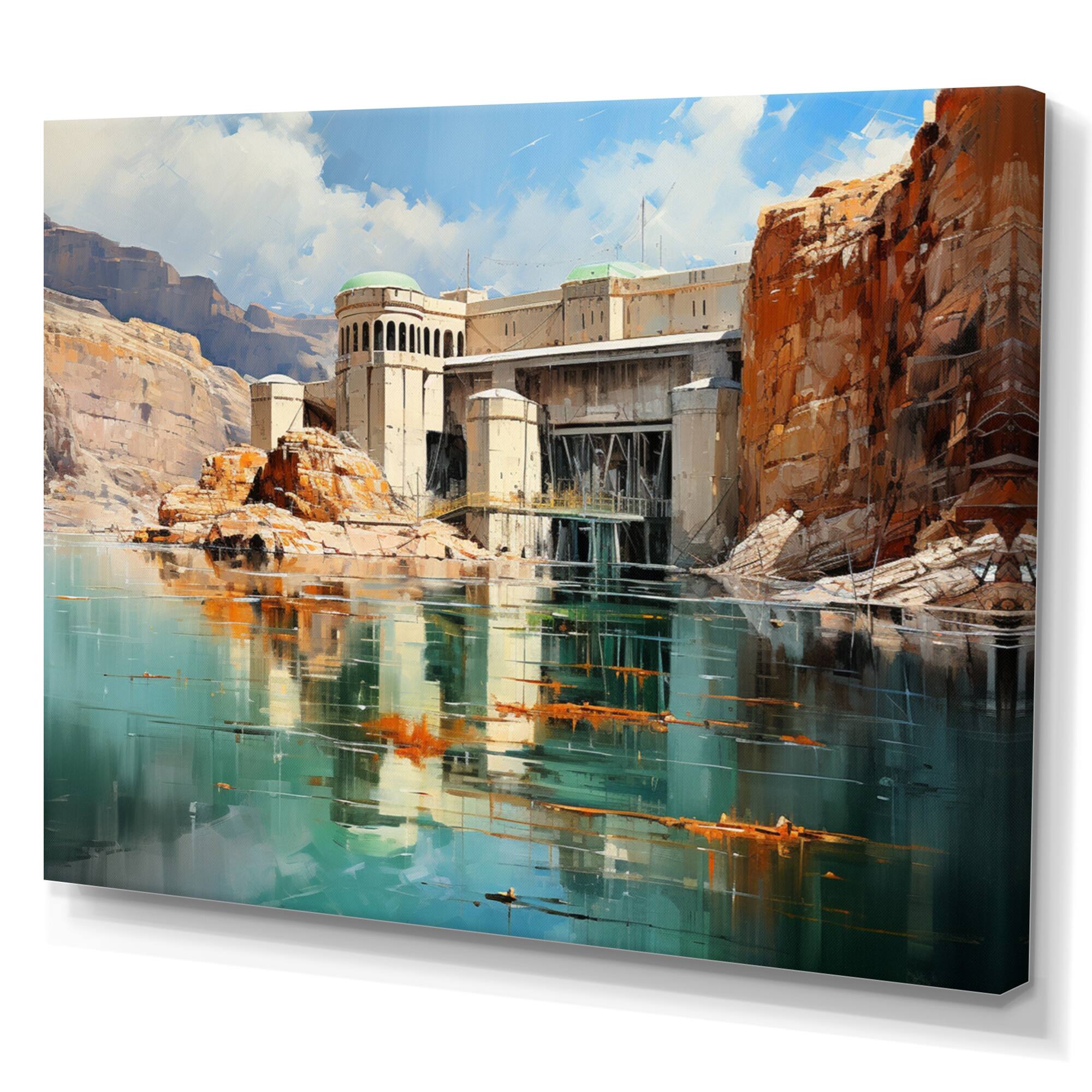 Designart "Hoover Dam Nevada Arizona I" Dams Wall Decor Bed Bath